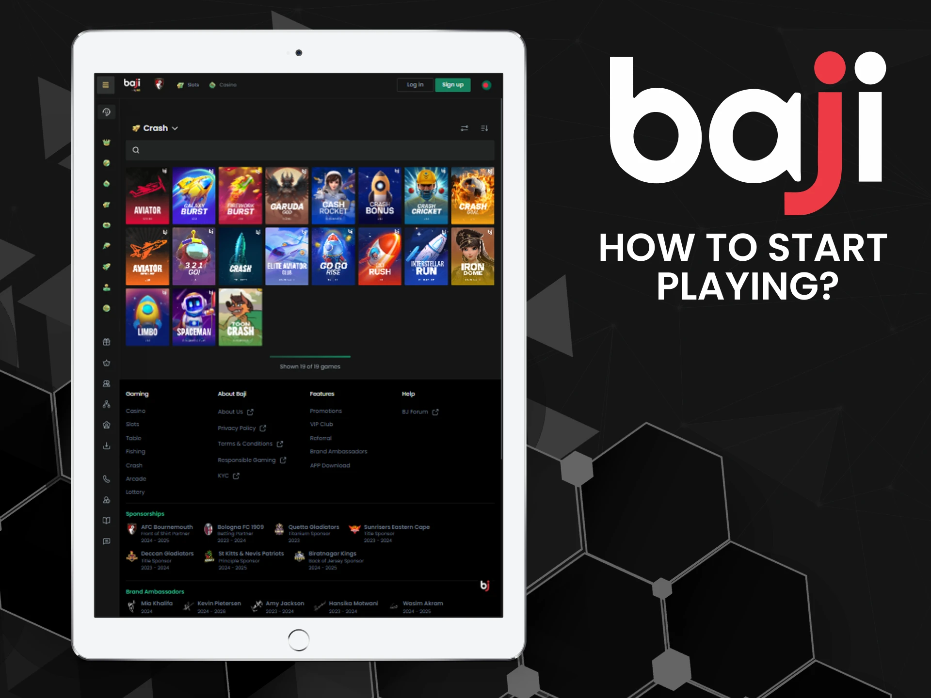 Go to Baji Crash Games Casino.