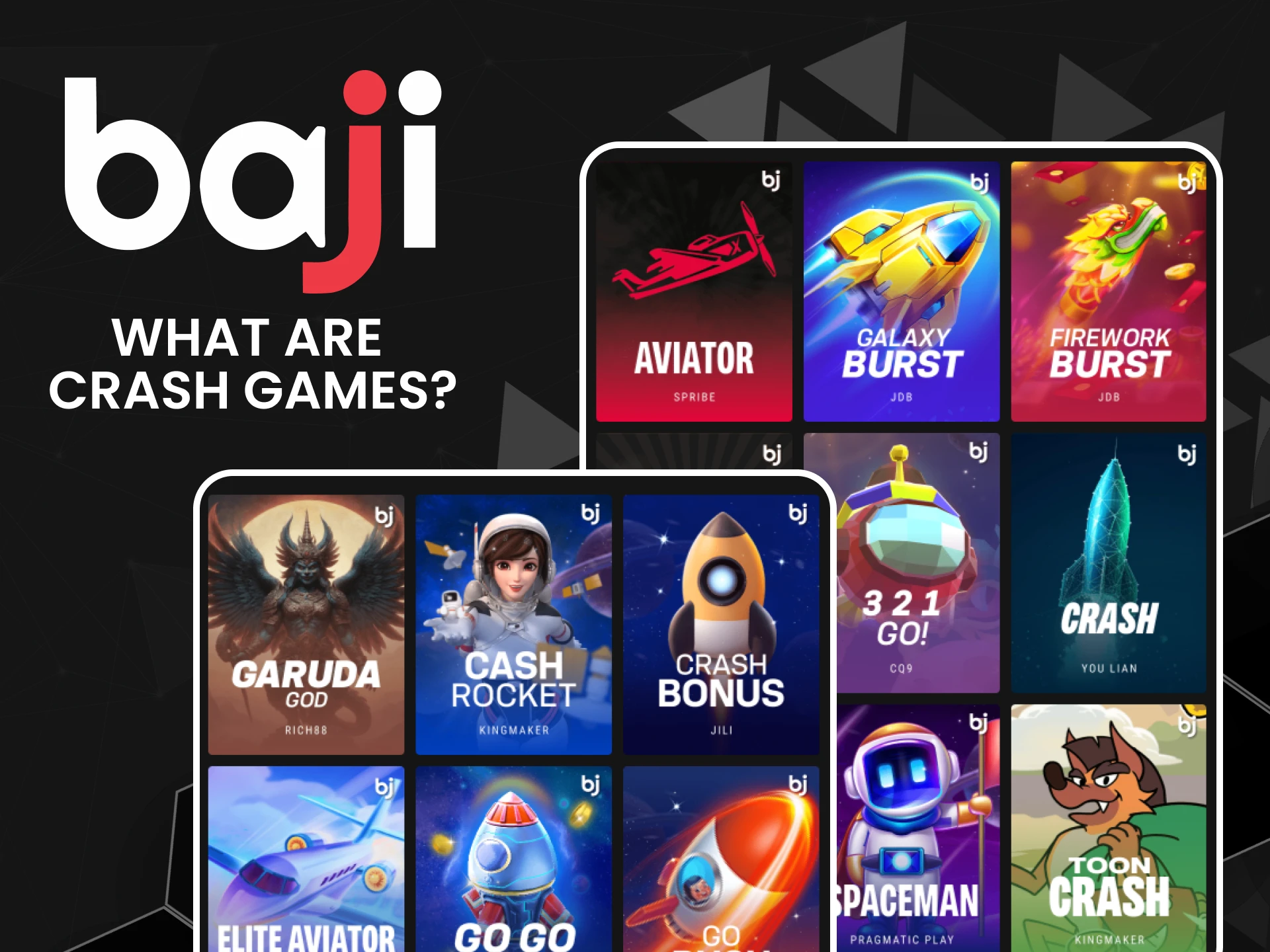 We will tell you about crash games of the Baji website.